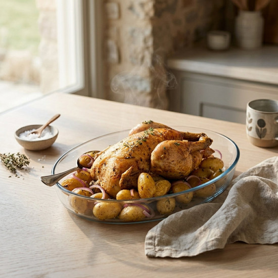 Pyrex Oval Glass Baking Dish Set 3 Pcs